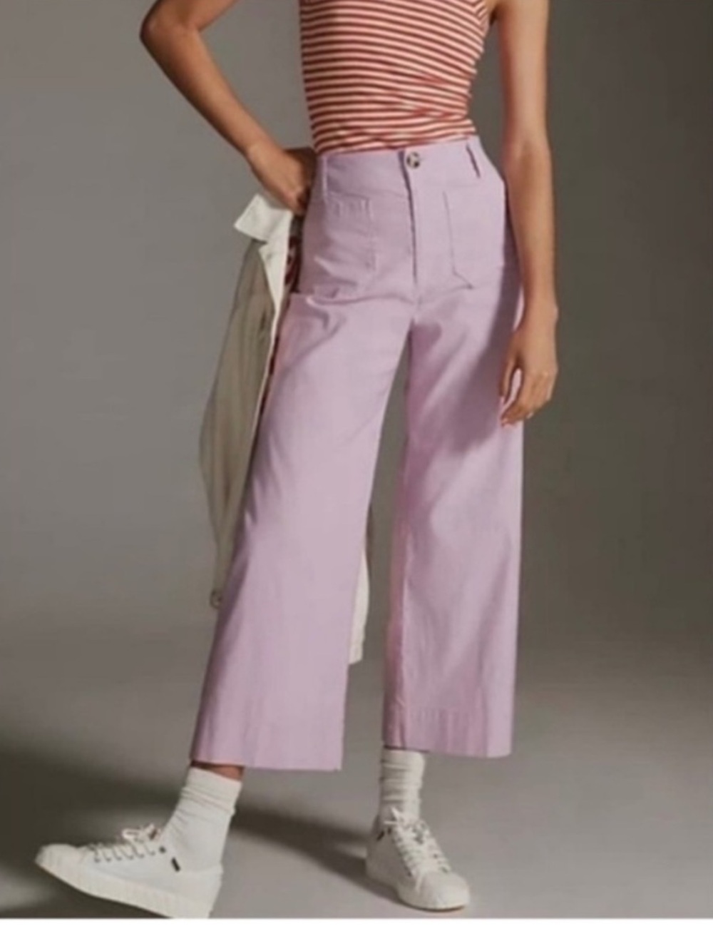 Anthropologie Maeve The Colette
Cropped Wide Leg Pants
Lavender 27